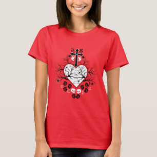 Camiseta Moda del Punk de gótico Post