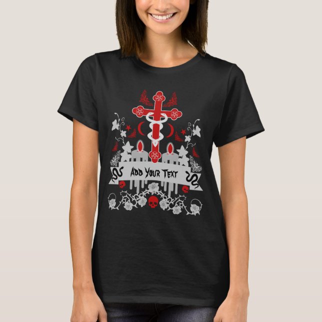 Camiseta Moda del Punk de gótico Post (Anverso)