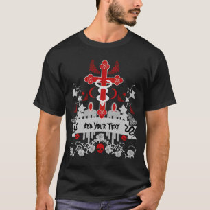Camiseta Moda del Punk de gótico Post