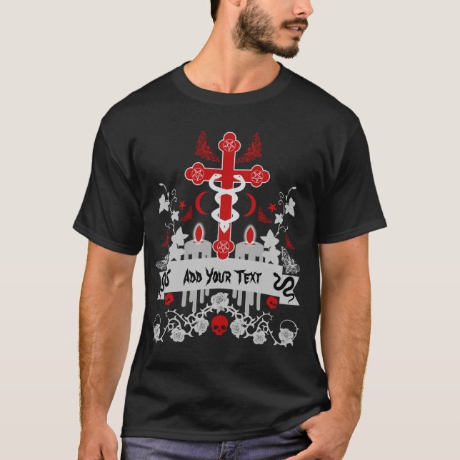 Camiseta Moda del Punk de gótico Post (Anverso)