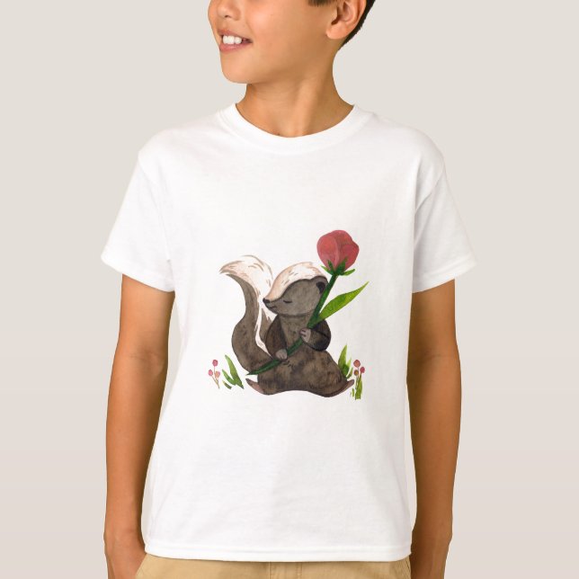 Camiseta Moda del zorrillo: travesura monocroma (Anverso)