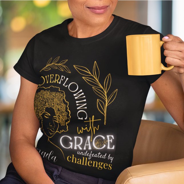 Camiseta Moda desbordada con el pelo afro Grace Blooming (Subido por el creador)
