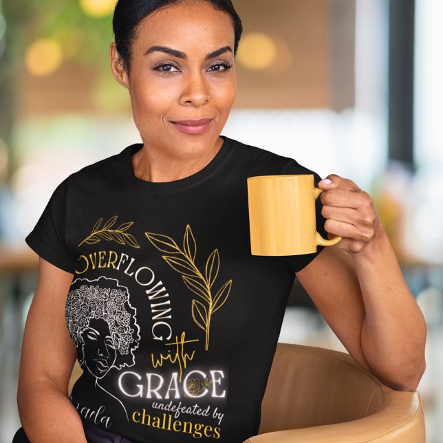 Camiseta Moda desbordada con el pelo afro Grace Blooming (Subido por el creador)