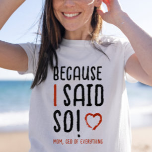Camiseta Moda Divertida Jefe Mamá diciendo tipografía de hu