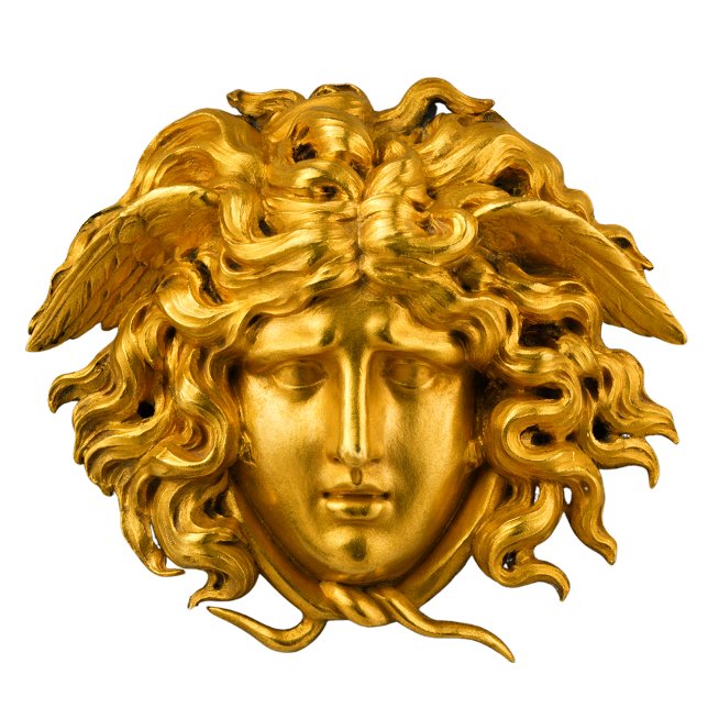 Camiseta Moda Elegante Oro Francés Medusa Alta Couture (Subido por el creador)