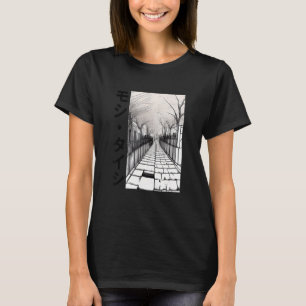 Camiseta Moda estética de flor floral de calzado japonesa