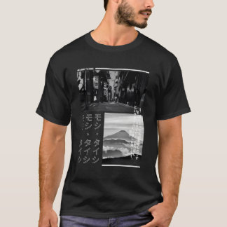 Camiseta Moda estética de la ropa de calle japonesa