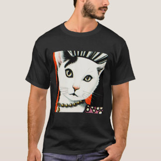 Camiseta Moda Femenina Felina Impresionante de los 60 en Pr