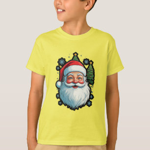 Camiseta "Moda festiva: Santa, nieve y maraña de árbol de N