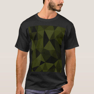 Camiseta Moda geométrica verde oscuro de malla geométrica d