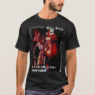 Camiseta Moda Gráfica Estética Retro de Streetwear Japonés