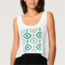 Camiseta moda, ikat, ogee, algunos colores, patrón, niñita,