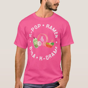 Camiseta Moda K-Pop Para Fans De K-Drama Coreano K-Pop Merc