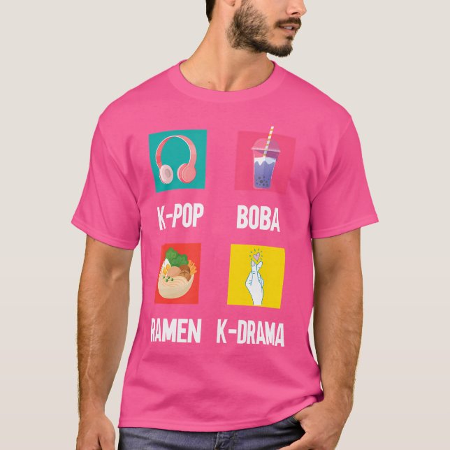 Camiseta Moda K-Pop para fans de K-Drama coreano Merchandis (Anverso)