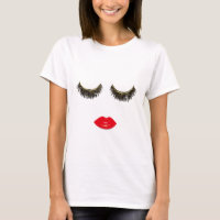 Moda latigazos y labios rojos Chica de belleza imp