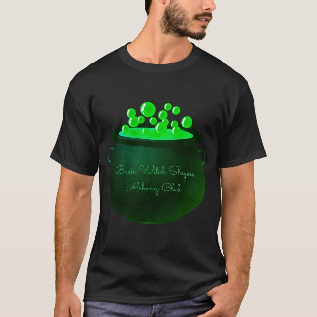 Camiseta Moda masculina básica de Witch Sayers Alchemy Club (Anverso)
