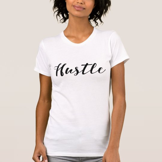 Camiseta Moda moderna de la caligrafía negra de moda de la