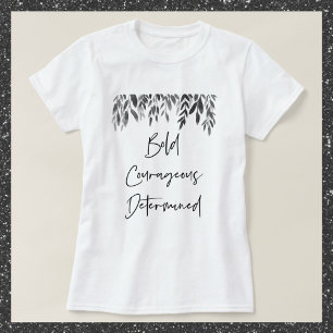 Camiseta Moda negrita valiente determinante