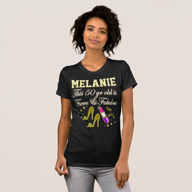 CAMISETA MODA ORO 50 CUMPLEAÑOS DIVA PERSONALIZADO TSHIRT (Anverso completo)