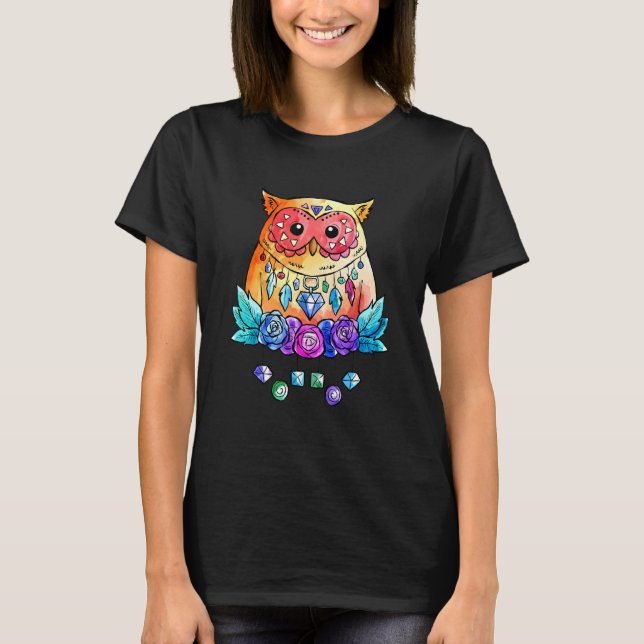 Camiseta Moda Owl Boho (Anverso)
