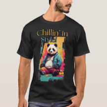 Moda Panda Charm | Colorido Sitting Panda Art