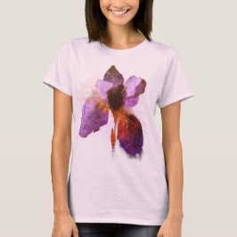 Camiseta Moda Pintura de flores de iris siberiana