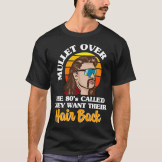 Camiseta Moda Retro Mullet 80 Gran Cabello Temático Fiesta