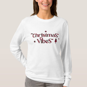Camiseta Moda retro: Vibes de Navidades sobre el tartán tra