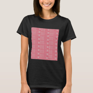 Camiseta Moda rosada decorativa moderna paño geométrico afr