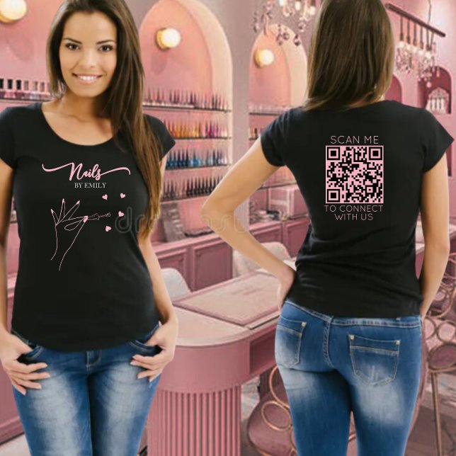 Camiseta Moda Salón Nail Manicurista Personalizado (Subido por el creador)