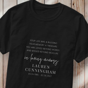 Camiseta Moda sencilla y elegante en memoria