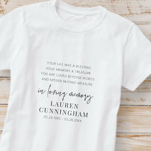 Camiseta Moda sencilla y elegante en memoria