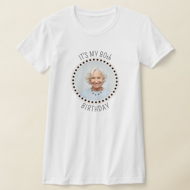 Camiseta Moda simple editable foto de punto de cumpleaños d (Distribución)