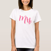 Moda Sra. T-Shirt en escritura rosa moderna