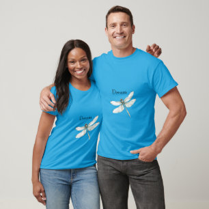 Camiseta Moda sueño de la libélula azul