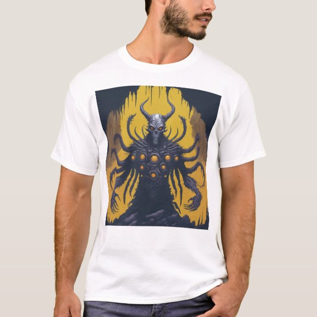 Camiseta Moda un diseño metalizado de la muerte (Anverso)