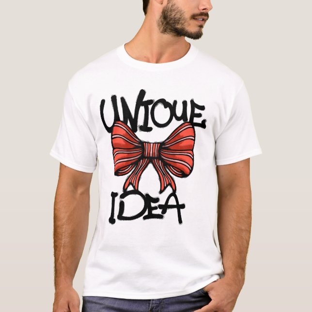 Camiseta moda urbana de lazo rojo (Anverso)