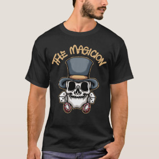 Camiseta Moda urbana de mago de cráneo