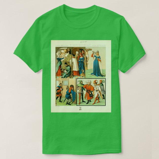 Camiseta Moda y estilo de vida europeos antiguos Edad Media (Diseño del anverso)