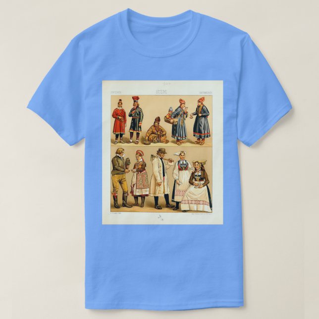 Camiseta Moda y estilo de vida suecos del siglo XVIII (Diseño del anverso)