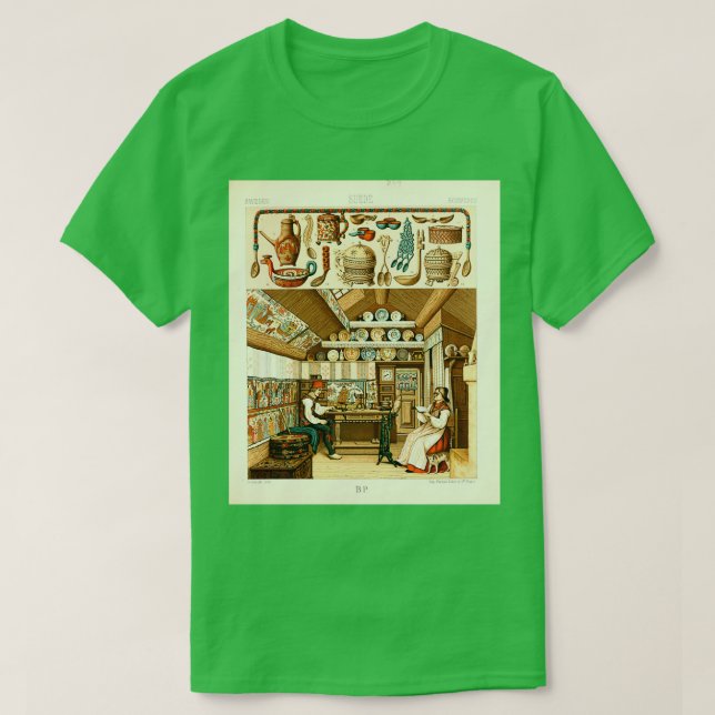 Camiseta Moda y estilo de vida suecos del siglo XVIII (Diseño del anverso)