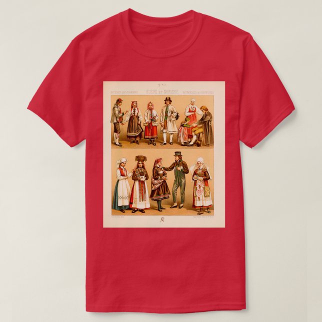 Camiseta Moda y estilo de vida suecos del siglo XVIII (Diseño del anverso)