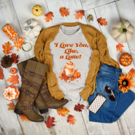 Camiseta Moda y moda "Te amo, como un latte"