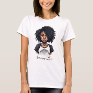 Camiseta Moda y mujer africana clásica