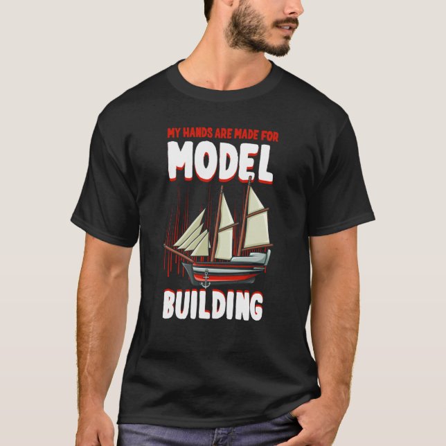 Camiseta Model Building Cars Train Builder Kit Rocket Airpl (Anverso)