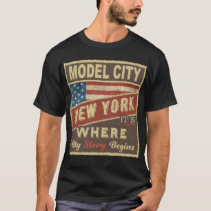 Camiseta MODEL CITY, NY Es donde comienza mi historia