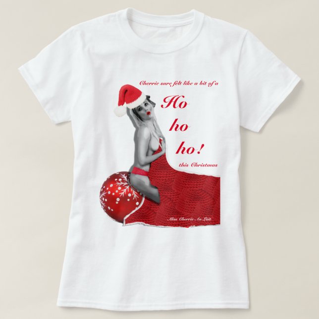 Camiseta modela de Navidad de las señoras del (Diseño del anverso)