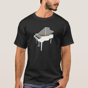 Camiseta Modelo 3D:Gran piano blanco: