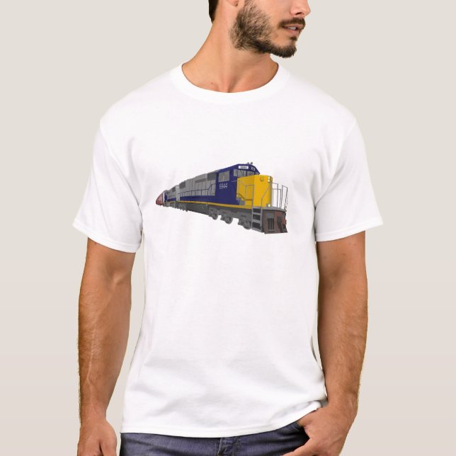 Camiseta  Modelo 3D: Tren de carga: Ferrocarril: (Anverso)