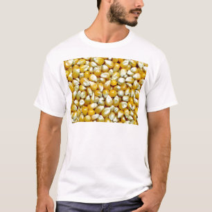 Camiseta Modelo amarillo de los corazones de las palomitas